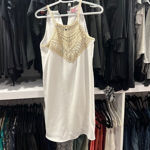 Lilly Pulitzer white & gold dress